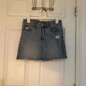 American Eagle Outfitters Distressed Blue denim mini Skirt